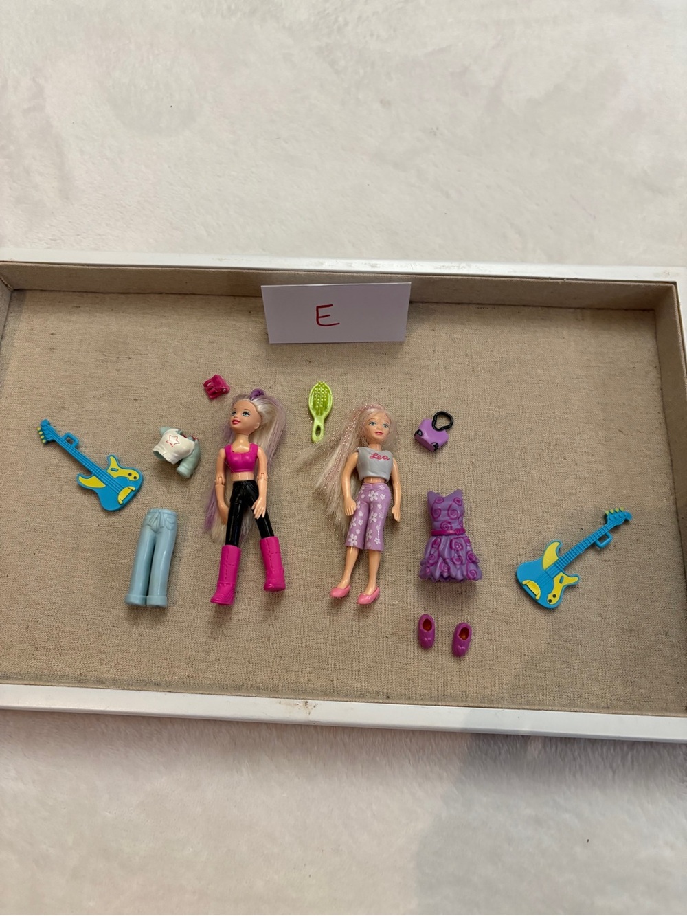 Vintage Polly Pocket “Dance ‘N Groove” Polly & Lea Rooted Hair Dolls 2004 Mattel